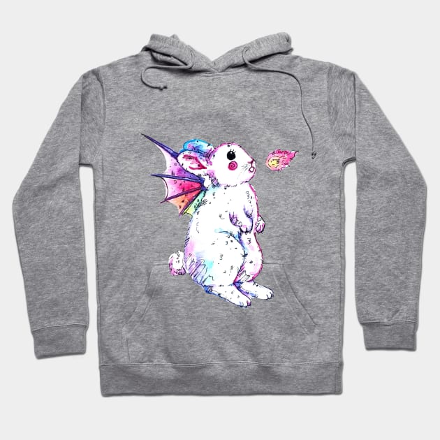 Pastel Dragon Bunny Hoodie by aquabun